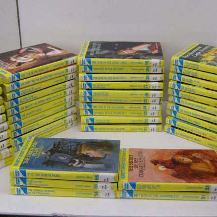 Nancy Drew Yellow Glossy Hardcovers Set - Volumes 1 - 56 - A total of 56 titles
