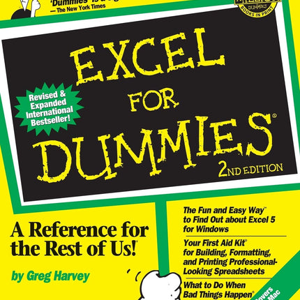 Excel For Dummies, 2nd Edition: 2nd Edition (For Dummies Computer Book Series)