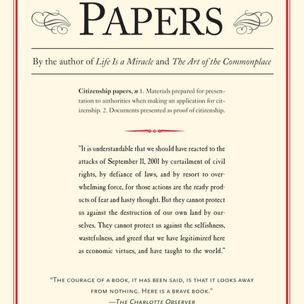 Citizenship Papers: Essays
