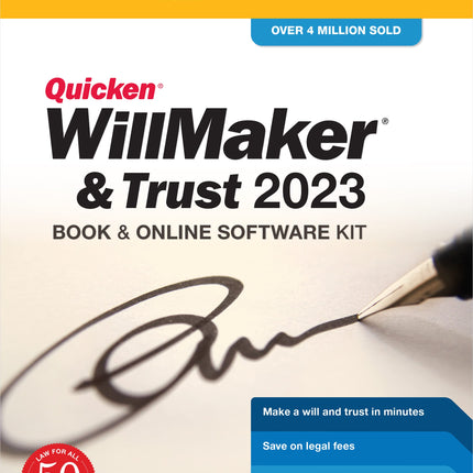 Quicken Willmaker & Trust 2023: Book & Online Software Kit