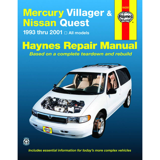 Mercury Villager & Nissan Quest (93-01) Haynes Repair Manual