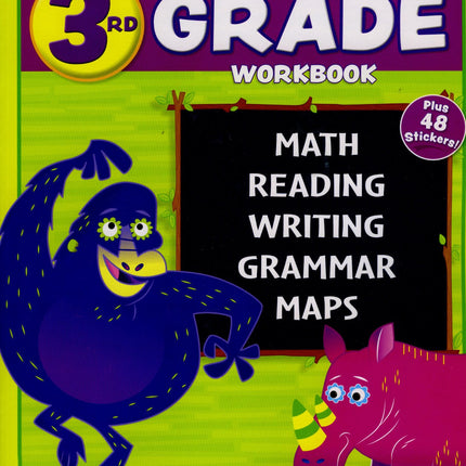 Scholastic - 3rd GRADE Workbook with Motivational Stickers