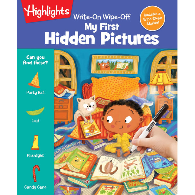 Write-On Wipe-Off My First Hidden Pictures: Find Hidden Objects, Trace the ABCs and Wipe Clean, Dy Erase Activity Book for Kids 3-6 (Write-On Wipe-Off My First Activity Books)