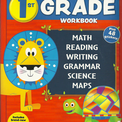NEW 2018 Edition Scholastic - 1st Grade Workbook with Motivational Stickers