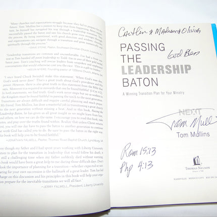 Passing the Leadership Baton: A Winning Transition Plan for Your Ministry