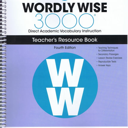 Wordly Wise, Book 9: 3000 Direct Academic Vocabulary Instruction Teachers Resource Book